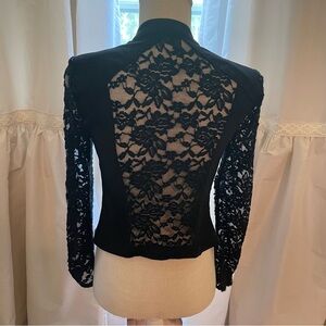 Material Girl junior size medium black lace jacket